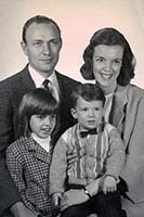 Family photo taken of Harlan, Ruth Anne, Vicky, and Aaron in Sheboygan, Wisconsin